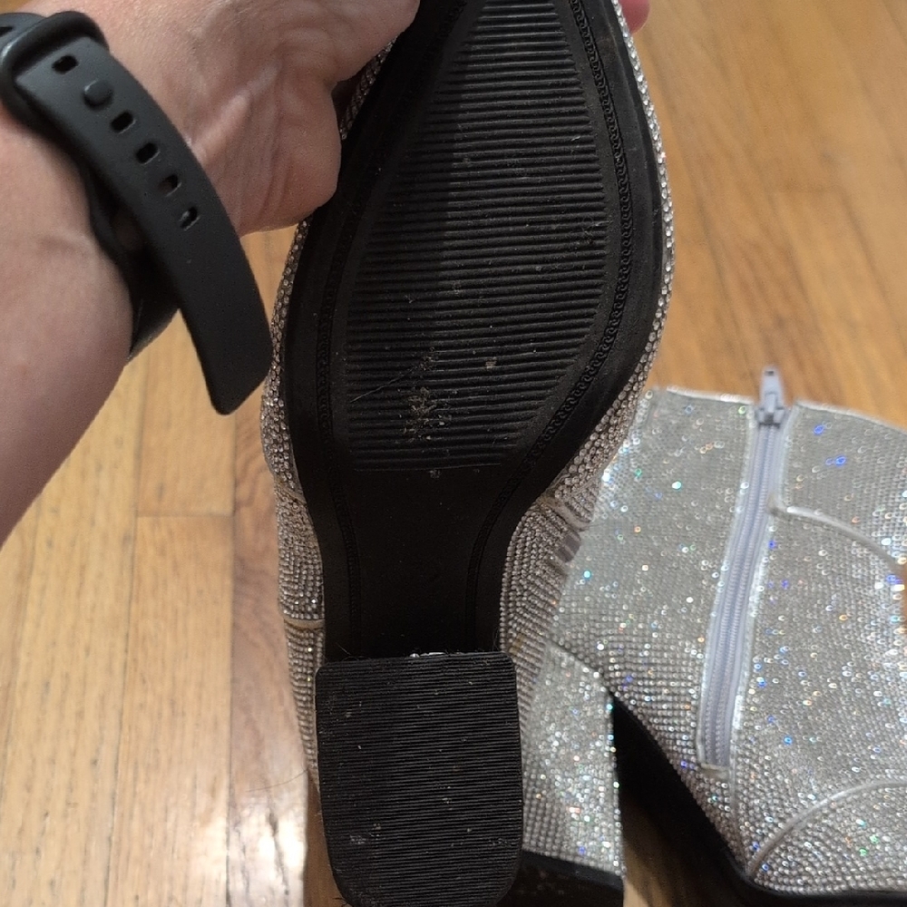 Silver Ankle Booties - Picture 5 of 7